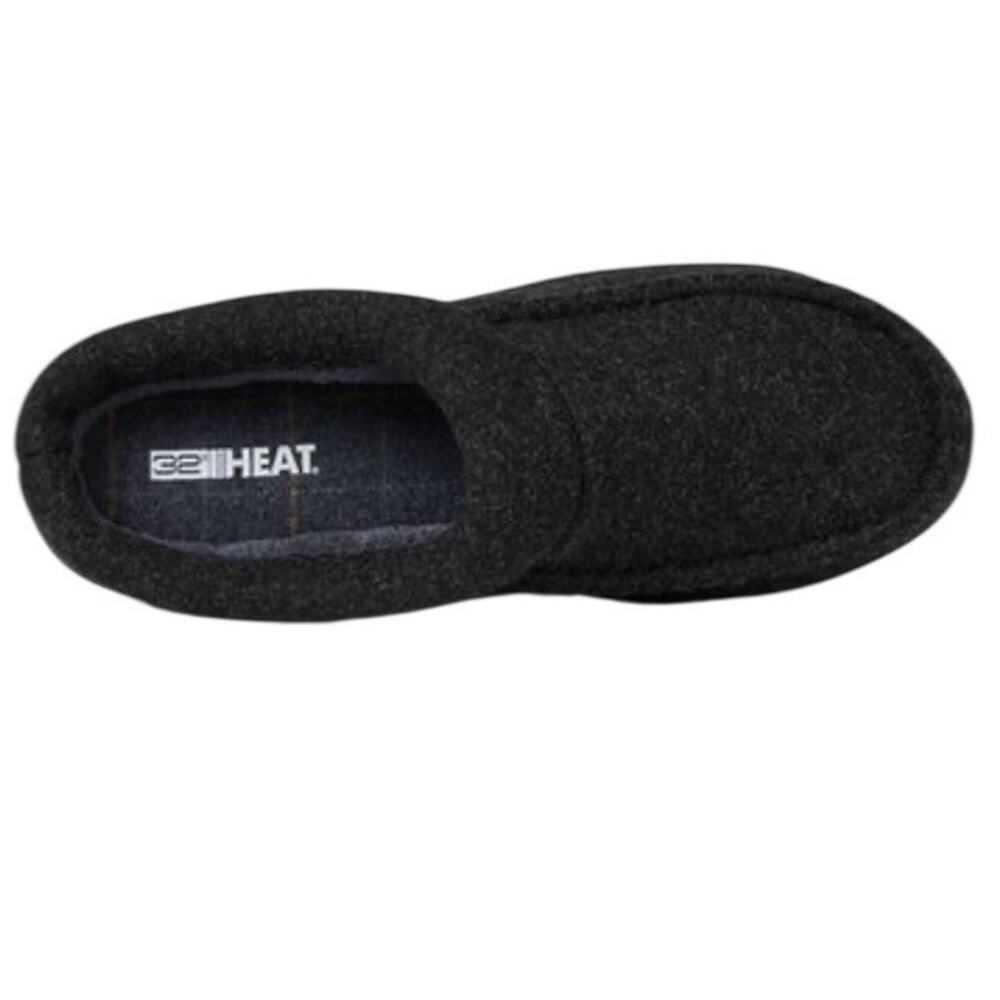 Slippers for Men's 32 degrees Indoor Outdoor Black Slip On Memory Foam SZ/M 9-10